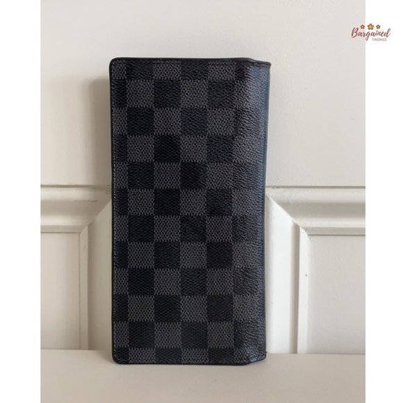 Authentic Louis Vuitton Damier Graphite Coated Canvas Leather Brazza Wallet 2014 - Picture 3 of 14